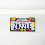 Rainbow Roses License Plate Frame at Zazzle