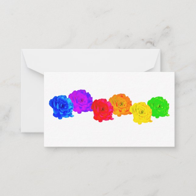 Rainbow Roses  Note Card (Front)