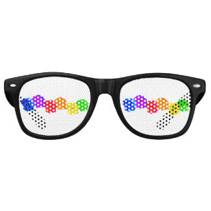 Rainbow Roses Retro Sunglasses