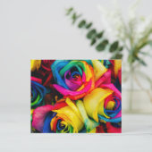 Rainbow Roses Rose blossoms romantic peace joy (Standing Front)