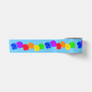 Rainbow Roses Satin Ribbon