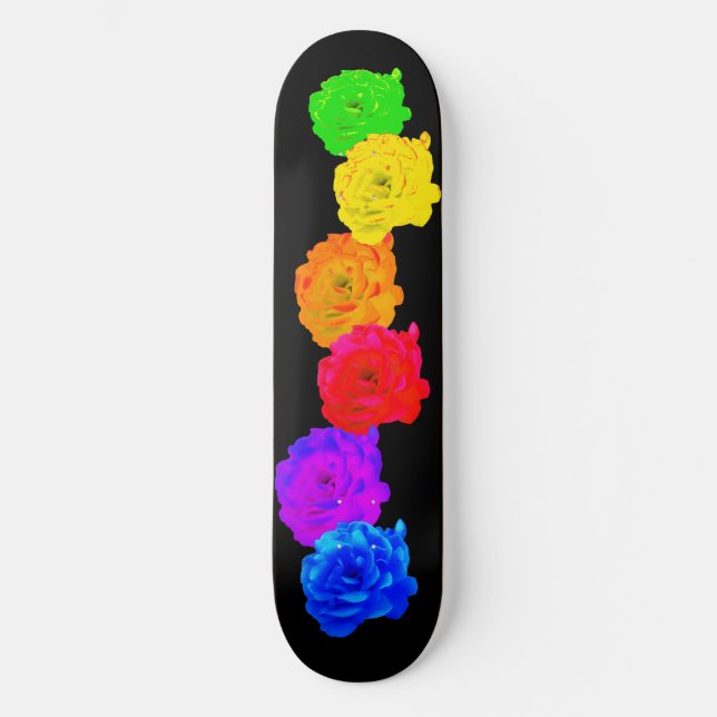 Rainbow Roses Skateboard (Front)