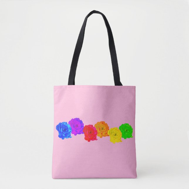 Rainbow Roses  Tote Bag (Front)