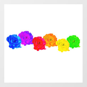 Rainbow Roses Wall Decal