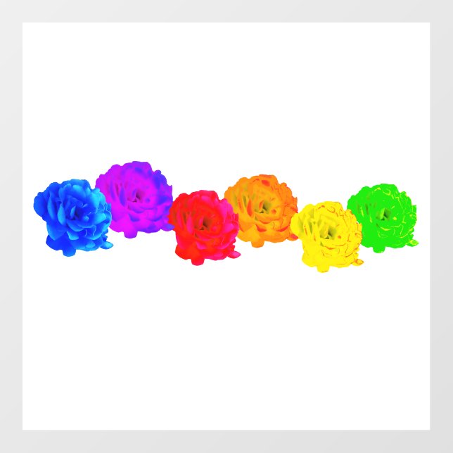 Rainbow Roses   Wall Decal (Front)