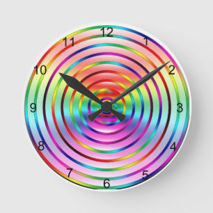 Rainbow Round Clock