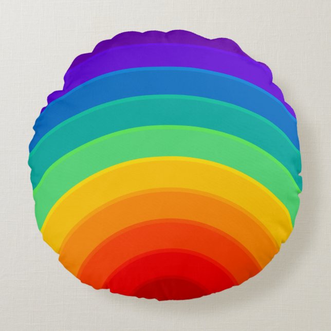 Rainbow round cushion (Front)
