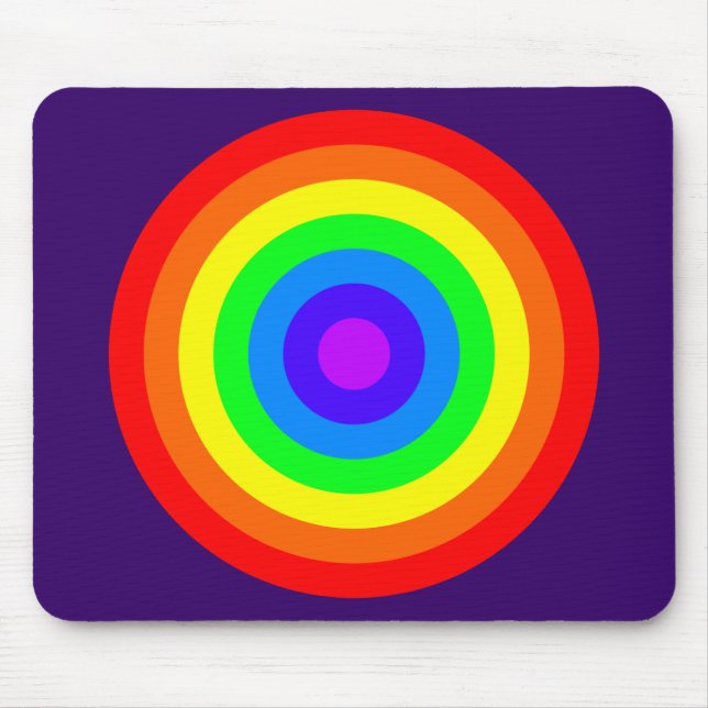 Rainbow Roundel Mouse Pad (Front)