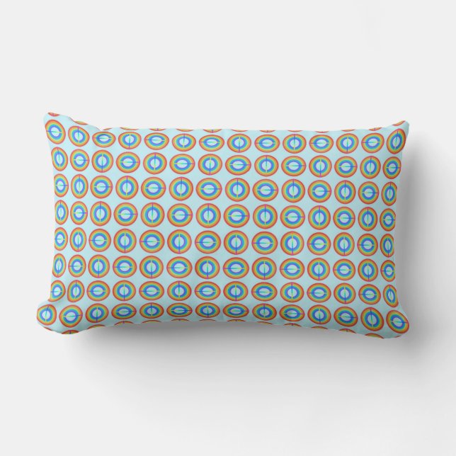 Rainbow Rounds Lumbar Pillow (Front)