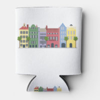 Rainbow Row Charleston Can Cooler