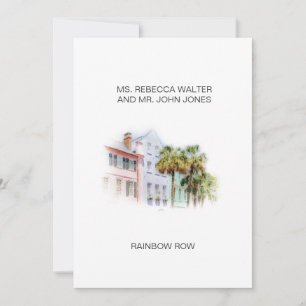 Rainbow Row - Charleston Holiday Card