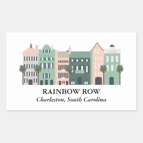 Rainbow Row Charleston South Carolina Sticker
