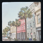 Rainbow Row, Charleston, Stone Coaster<br><div class="desc">Rainbow Row,  Charleston,  Rainbow Row Coaster,  Charleston,  Charleston South Carolina,  Charleston Gifts,  Charleston Christmas Ornament,  Charleston Art,  Charleston Wedding,  Charleston Stone Coaster,  Charleston Mug,  Charleston T-shirt, </div>