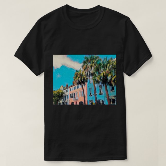 Rainbow Row, Charleston T-Shirt (Design Front)
