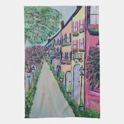 Rainbow Row Kitchen Towel