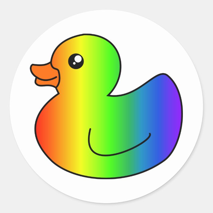 Rainbow Rubber Duck Stickers