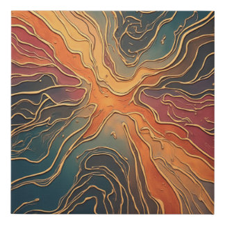 Rainbow Rumbling Earth Canvas Print Framed