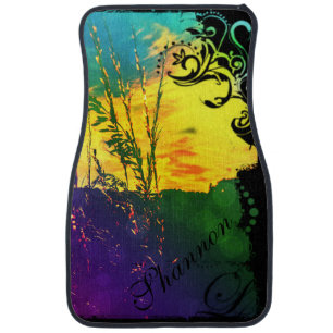 Rainbow Rural Landscape Scroll Car Mats