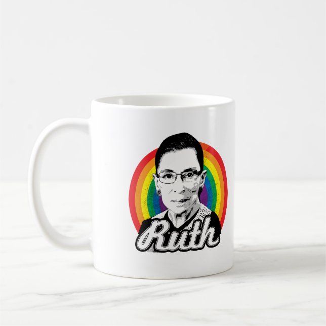 Rainbow Ruth - LGBT Politics - Coffee Mug (Left)