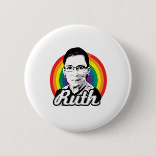 Rainbow Ruth - LGBT Politics - Pinback Button