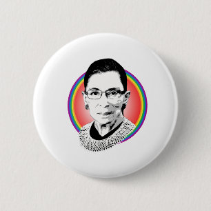 Rainbow Ruth Pinback Button