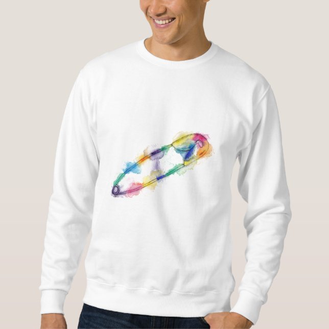 Rainbow Safety Pin Sweatshirt (Front)