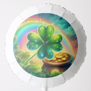 Rainbow Saint Patrick's Day clover Balloon