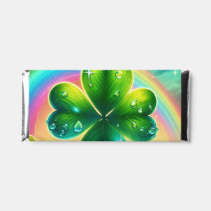 Rainbow Saint Patrick's Day clover Hershey Bar Favors