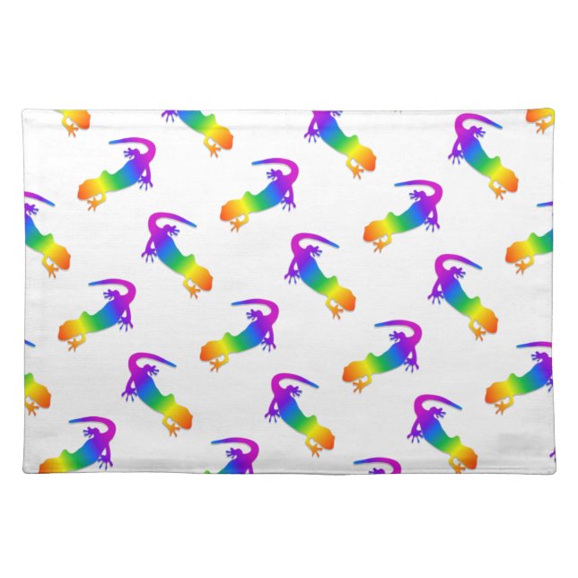Rainbow Salamander Cloth Placemat (Front)