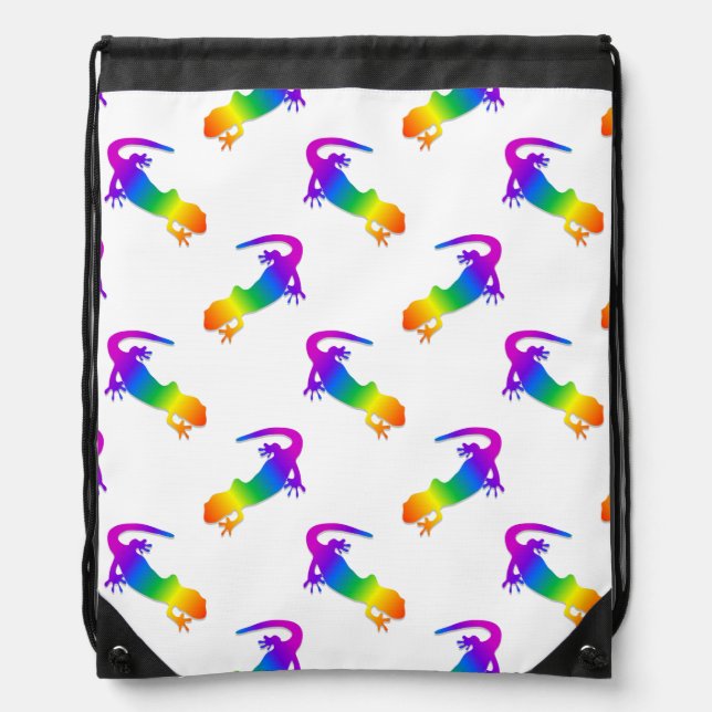 Rainbow Salamander Drawstring Bag (Front)
