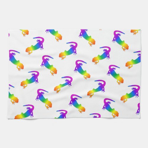 Rainbow Salamander Kitchen Towel