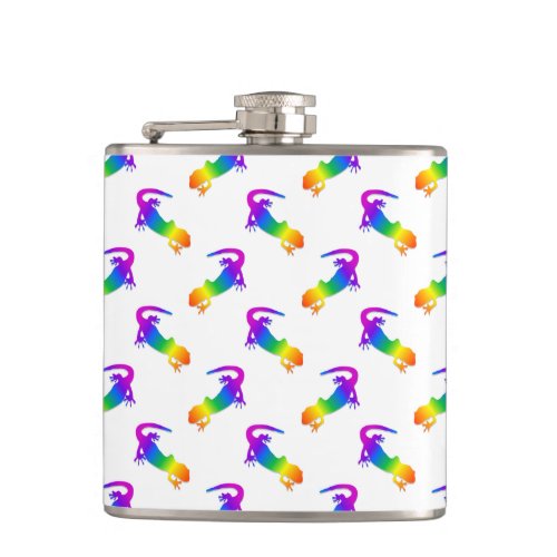 Rainbow Salamander Pattern Flask