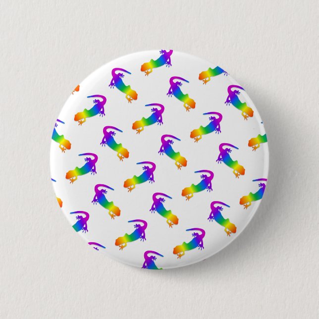 Rainbow Salamander Pinback Button (Front)