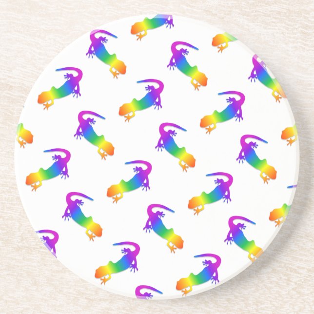 Rainbow Salamander Sandstone Coaster (Front)