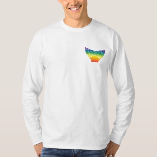 Rainbow Salmon Tail  logo on the back T_Shirt