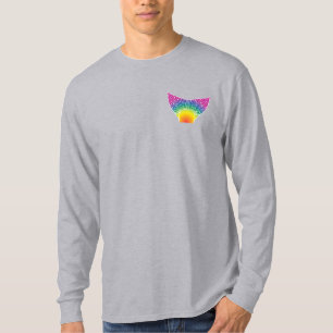 Rainbow Salmon Tail with logo on the back T-Shirt