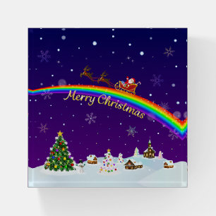 Rainbow Santa Claus Paperweight