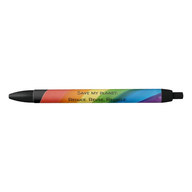 RAINBOW Save my planet (customizable) Pen (Front)