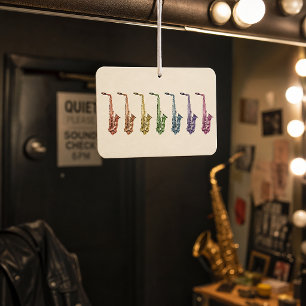 Rainbow Saxophone Art Air Freshener