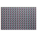Rainbow Saxophones Pattern on Black Fabric