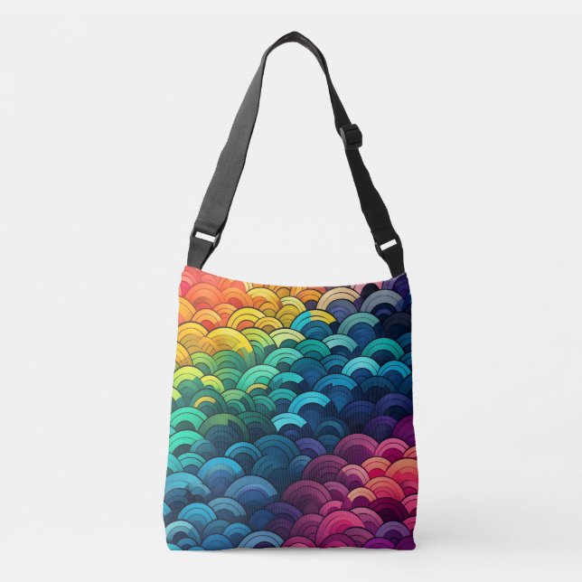 Rainbow Scale Pattern Crossbody Bag (Front)