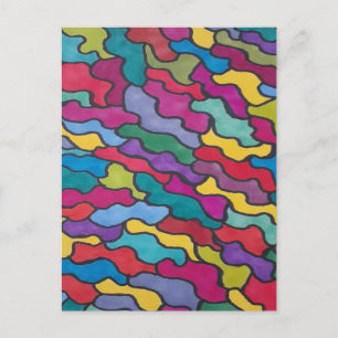 Rainbow Scales Abstract Postcard
