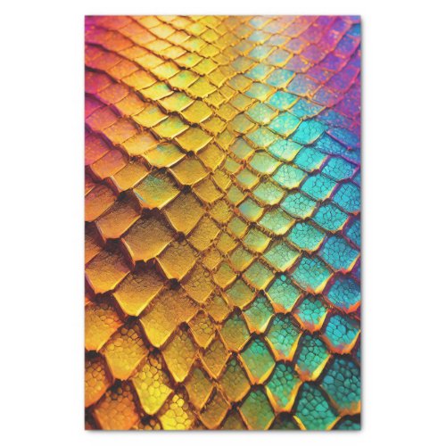 Rainbow Scales Pattern Decoupage Tissue Paper