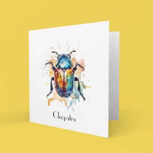 Rainbow Scarab, custom Note Card