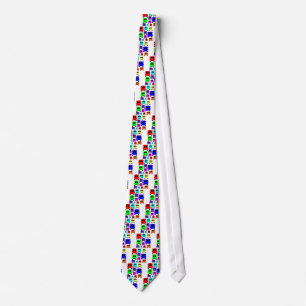 rainbow school buses neck tie