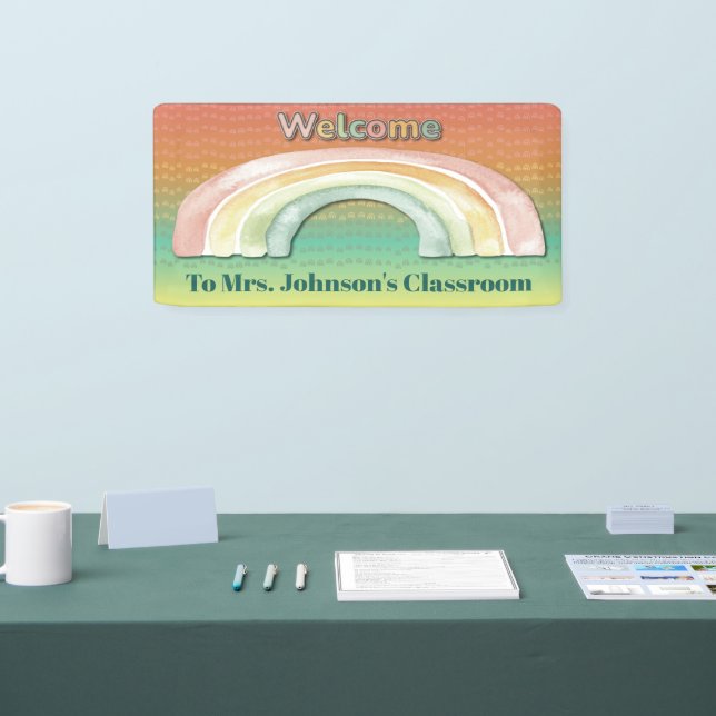 Rainbow School Classroom Welcome Banner (Tradeshow)