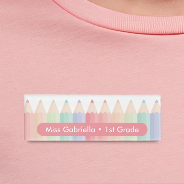 Rainbow School Teacher  Name Tag (Creator Uploaded)