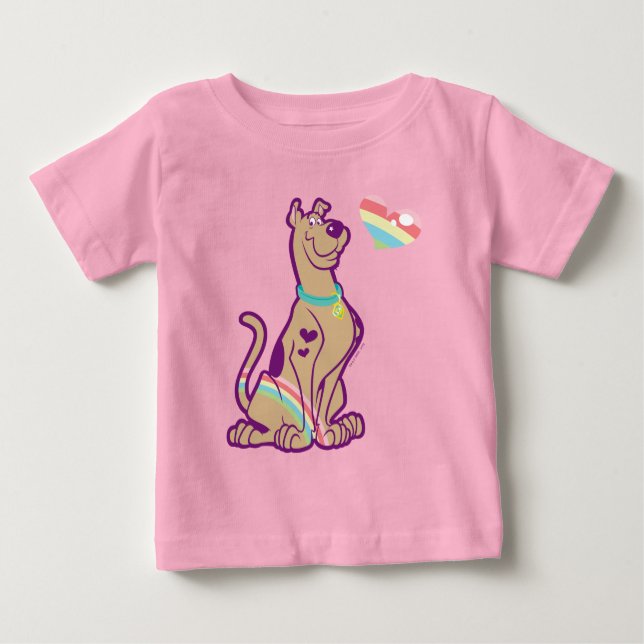 Rainbow Scooby-Doo Baby T-Shirt (Front)