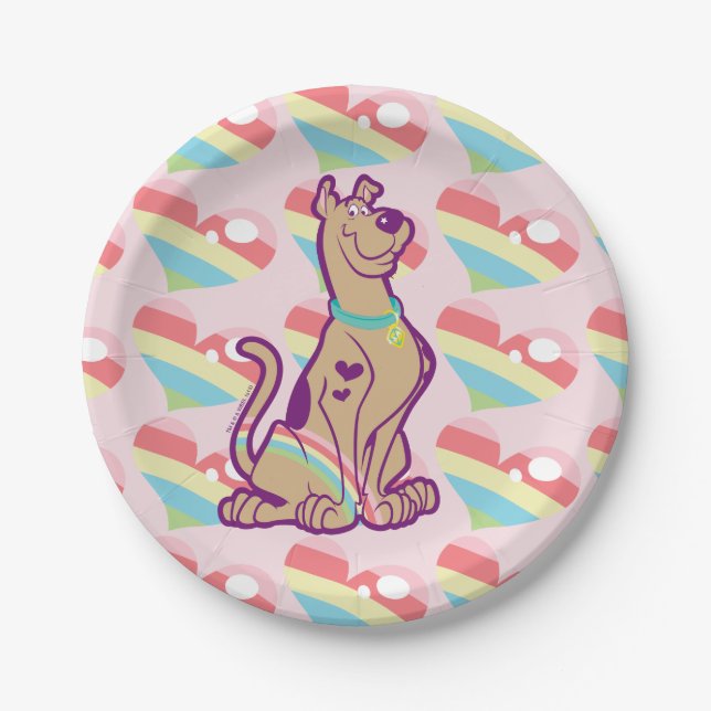 Rainbow Scooby-Doo Paper Plates (Front)