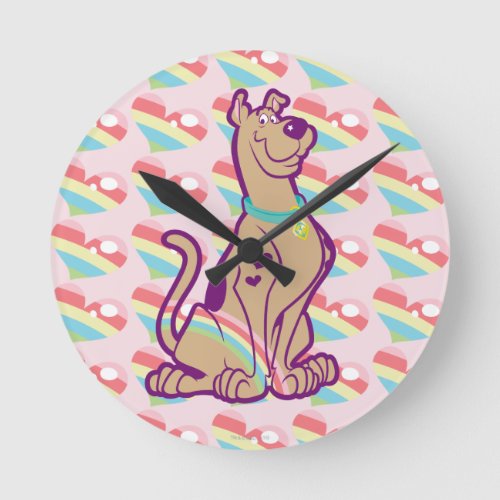 Rainbow Scooby_Doo Round Clock